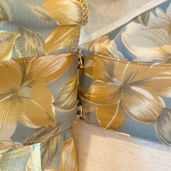 ⭐️.SOLD ⭐️ VINTAGE 80s LESLIE FAY COLLECTIONS Floral Puff Sleeve Dress Size 12 - Picture 12 of 14